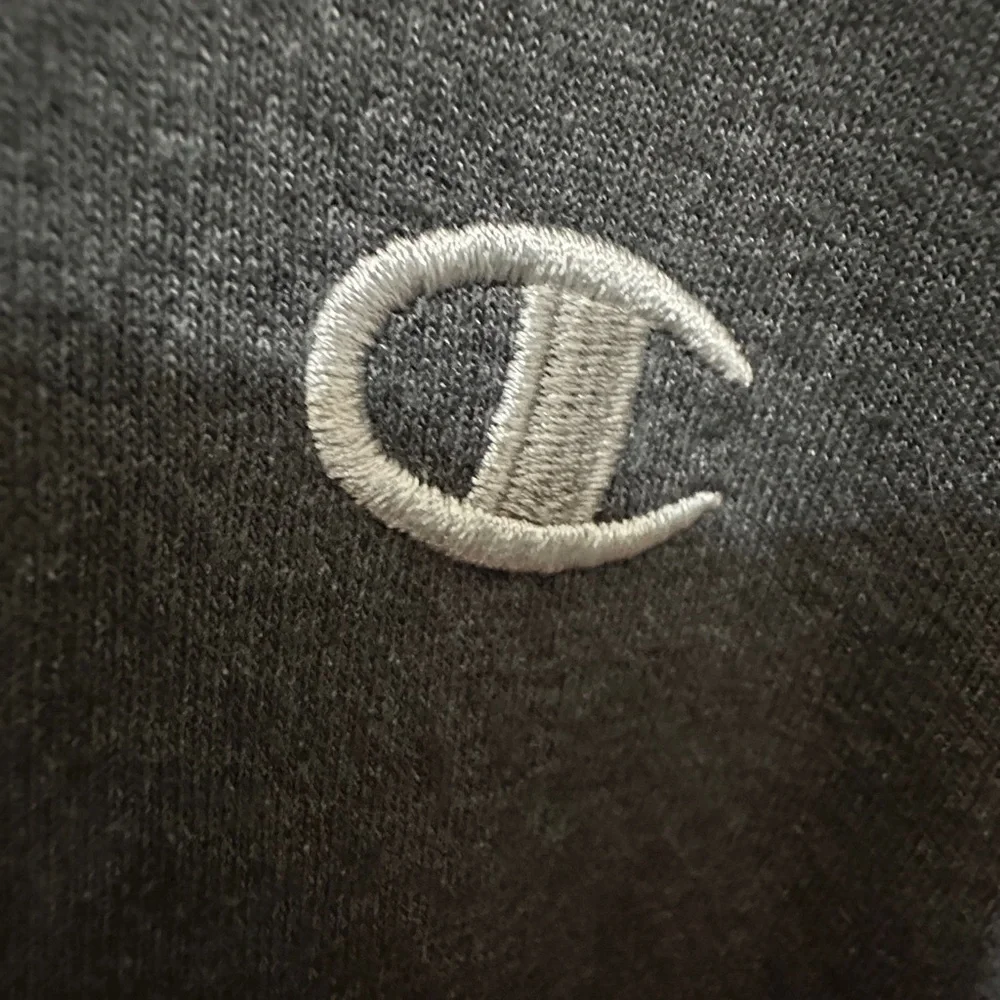264 Champion | Vintage Dark Gray Cotton-Poly Blend Ringer Tee (size XL) - Picture 5 of 12